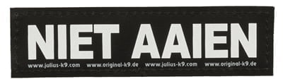 julius k9 labels voor power-harnas / tuig niet aaien-1