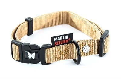 martin halsband verstelbaar nylon beige-1