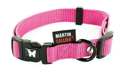 martin halsband verstelbaar nylon roze-1