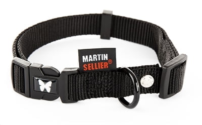 martin halsband verstelbaar nylon zwart-1