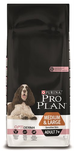pro plan dog adult medium / large 7+ sensitive skin-1