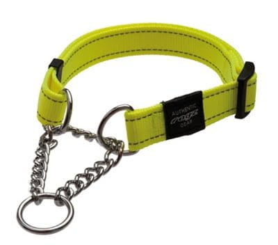 rogz for dogs fanbelt halfslip halsband geel-1