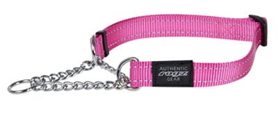 rogz for dogs fanbelt halfslip halsband roze-1