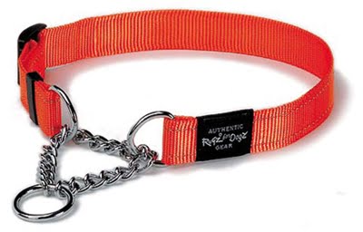 rogz for dogs lumberjack halfslip halsband oranje-1