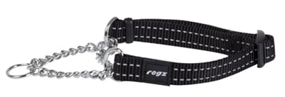 rogz for dogs snake halfslip halsband zwart-1
