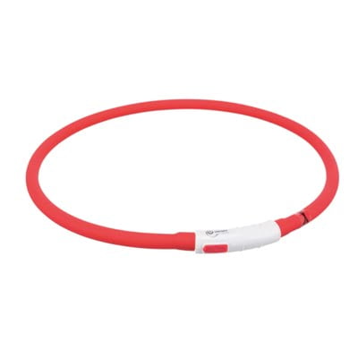 trixie halsband usb siliconen lichtgevend oplaadbaar rood-1