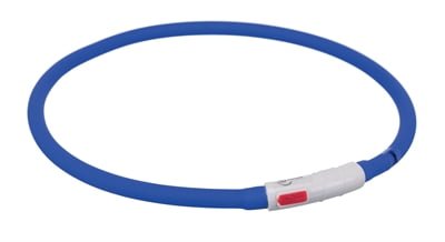 trixie halsband usb siliconen lichtgevend oplaadbaar royal blauw-1