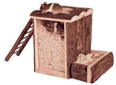 trixie natural living speel- en graaftoren hamster-1