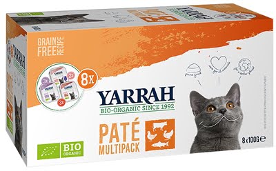 yarrah organic kat multipack pate zalm / kalkoen / rund-1