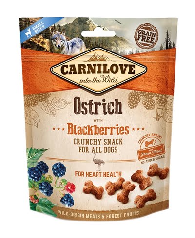 carnilove crunchy snack struisvogel / zwarte bes-1