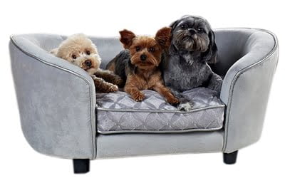 enchanted hondenmand / sofa constantine zilverkleurig-1
