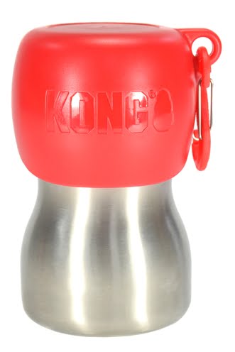 kong h2o drinkfles rvs rood-1