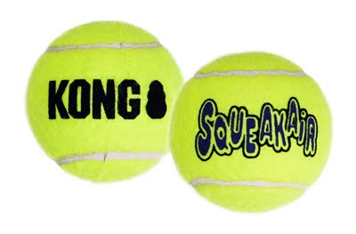 kong squeakair tennisbal geel met piep-1