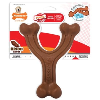 nylabone extreme chew wishbone bison-1