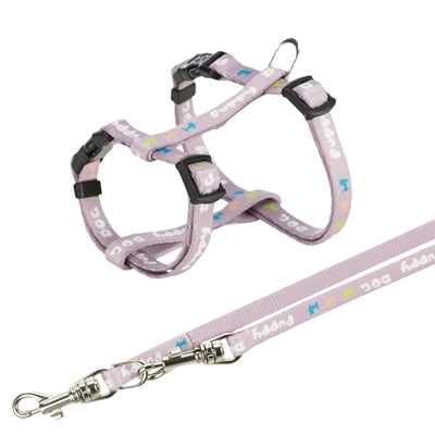 trixie junior puppytuig met riem lila-1