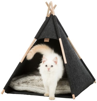 trixie kattenmand tipi vilt antraciet-1