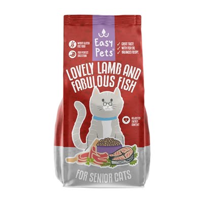 easypets lovely lamb & fabulous fish senior kattenvoer-1