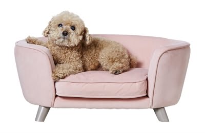 enchanted hondenmand / sofa romy blush roze-1