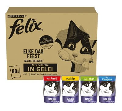felix pouch elke dag feest in gelei tonijn / kabeljauw / rund / kip-1