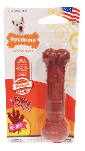 nylabone textured dura chew beef jerkey voor harde bijters-1