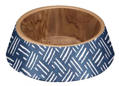 tarhong voerbak hond oasis melamine indigo blauw-1