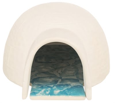 trixie hamster iglo met koelplaat keramiek wit-1