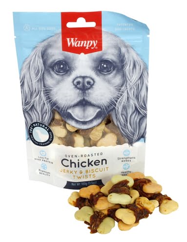 wanpy oven-roasted chicken jerky / biscuit twists-1
