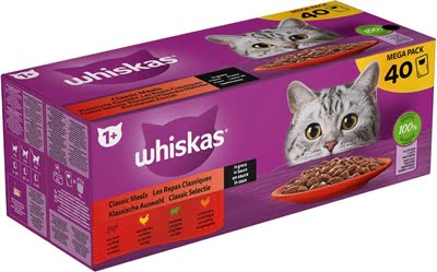 whiskas multipack pouch adult classic selectie vlees in saus-1