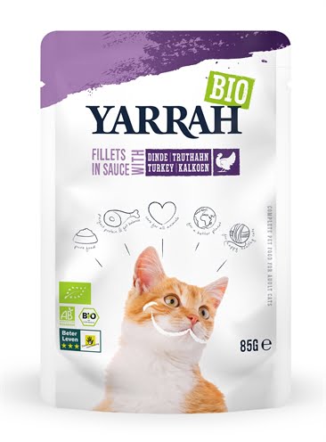 yarrah cat biologische filets met kalkoen in saus-1