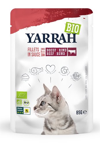 yarrah cat biologische filets met rund in saus-1