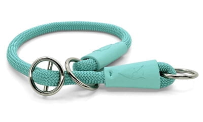 morso half slip halsband hond regular rope gerecycled aquamarine blauw-1
