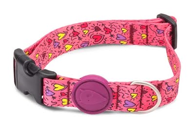 morso halsband hond gerecycled pink think roze-1