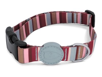 morso halsband hond gerecycled skyline rood / roze-1