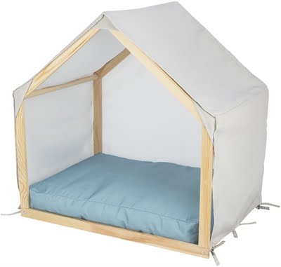 trixie hondenmand tent lias hout zand / blauw-1